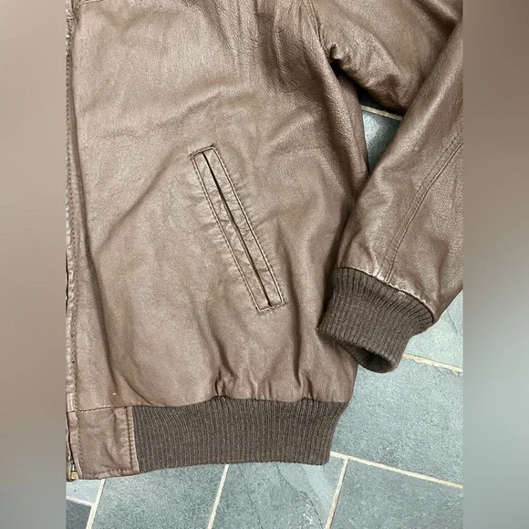 Vintage urban cowboy brown leather bomber - Picture 6 of 16